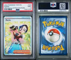 2024 POKEMON TWM EN-TWILIGHT MASQUERADE SPECIAL ILLUSTRATION RARE PERRIN PSA 9 - Image 3