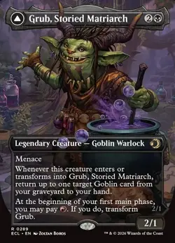 Grub, Storied Matriarch x1 1x Borderless Lorwyn Eclipsed ECL NM MTG - Image 1