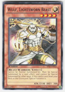 Wulf, Lightsworn Beast SDLI-EN010 Structure Deck: Realm of Light Yu-Gi-Oh LP - Image 2