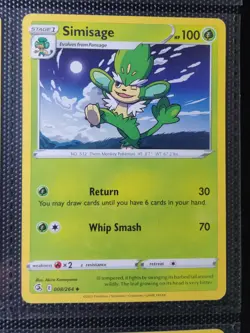 Pokemon TCG Fusion Strike - Simisage 008/264 - Common English Non-Holo NM/LP - Image 1