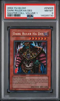 2004 YU-GI-OH! MASTER COLLECTION VOLUME 1 #EN006 DARK RULER HA DES PSA 8 - Image 1