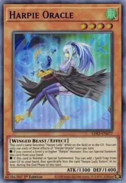 Yugioh - Harpie Oracle - Ultra (Purple) - 1st - LDS2-EN077 - NM - Image 1