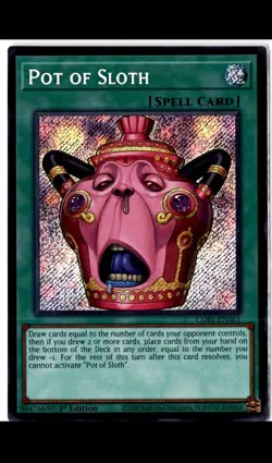 Yu-Gi-Oh! Pot of Sloth CORI-EN061 Secret Rare 1st Ed English - Image 1