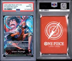 One Piece 2025 Silvers Rayleigh Alternate Art OP12-001 L PSA 10 - Image 3