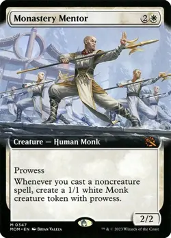 Monastery Mentor - Foil Extended Art March of the Machine NM MTG - Image 1