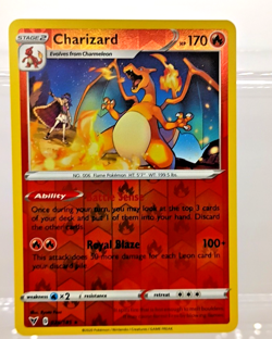 Charizard 025/185-Vivid Voltage Reverse Holo Rare 2020 TCG Pokemon NM - Image 4