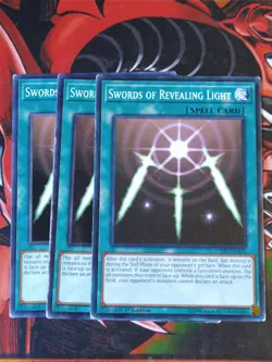 x3 Swords of Revealing Light - Playset LDK2 SDBE LEDD Yugioh MP - Image 1