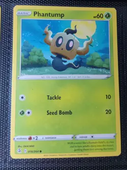 Pokemon TCG Fusion Strike - Phantump 016/264 - Common English Non-Holo NM/LP - Image 1