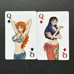 S7731 Nami & Nico Robin Japanese One Piece Poker Playing Cards J22 - Image 1