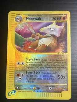 Pokemon Marowak 70 HP Uncommon Card Aquapolis 054/147 Reverse Holo English - Image 1