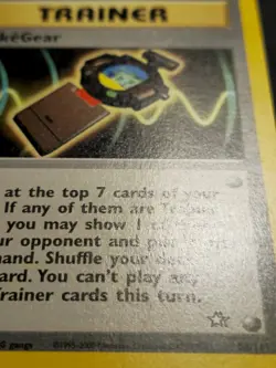 PokeGear Rare Trainer Card Neo Genesis 88/111 LP - Image 5