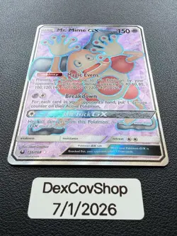 Mr. Mime GX 156/168 Celestial Storm Ultra Rare Pokemon Card Full Art - Image 2