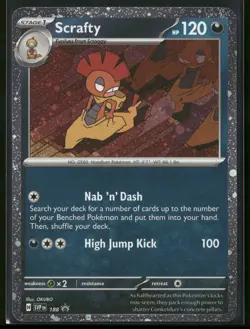 Scrafty - (Cosmos Holo) Holo Promo SV: Scarlet & Violet Promo Cards 188 NM - Image 1