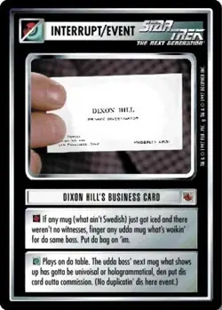 Star Trek: Dixon Hill's Business Card [Mint/Near Mint] ST1E: The Fajo Collection - Image 1