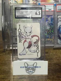 1998 Pokemon Televi-kun Mewtwo Joker Playing Card JP CGC 6.5 Low POP U.S. Seller - Image 1