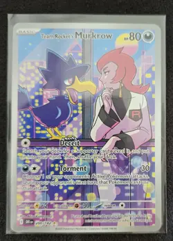 Pokemon TCG Destined Rivals Team Rockets Murkrow Card 200/182 - Image 1