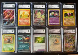 18 Graded Pokemon Cards – CGC & BGS Slab Collection – Vintage + Modern - Image 1