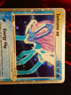 HP Pokemon SUICUNE EX Card TEAM MAGMA VS AQUA Set 94/95 Holo Foil Rare 2004 - Image 2