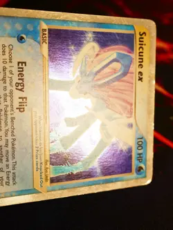 HP Pokemon SUICUNE EX Card TEAM MAGMA VS AQUA Set 94/95 Holo Foil Rare 2004 - Image 3