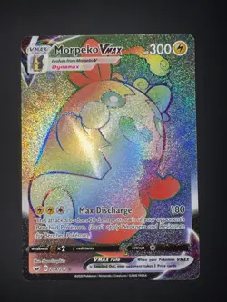 Rainbow Morpeko VMAX (Secret) 204/202 Swsh01: Sword & Shield Holo Card English - Image 1