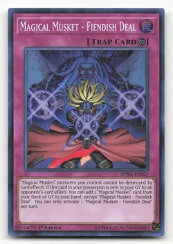 Yugioh Magical Musket - Fiendish Deal SPWA-EN027 Super Rare 1st Edition NM - Image 1