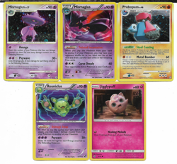 Pokemon Holo 5 Card Lot with Mismagius & Reuniclus Excellent Condition - Image 1
