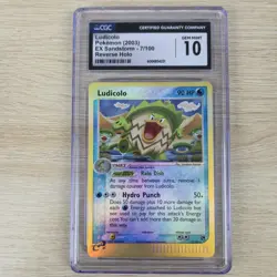 CGC 10 Ludicolo 7/100 Sandstorm Reverse Holo 2003 Nintendo Pokemon Card - Image 1