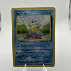 Squirtle 63/102 Common Base Set Unlimited Pokemon Lightly Played - Image 1