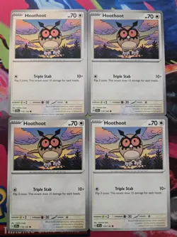 4x Hoothoot 114/142 Stellar Crown Common [Playset] Competitive Pokemon TCG NM/M - Image 1