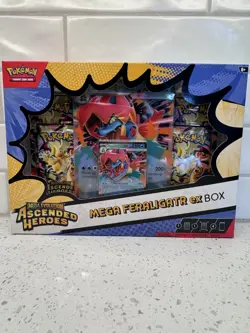 Pokemon TCG • Mega Evolution Ascended Heroes ex Box • Meganium/Emboar/Feraligatr - Image 4