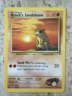 Pokemon Gym Heroes Common Brock's Sandshrew 72/132 - Near Mint (NM) - Image 1