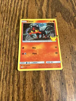 litten 15/25 Pokemon McDonalds 25th anniversary Holo rare TCG NM - Image 2