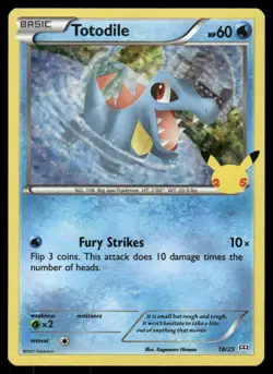 Pokemon Totodile McDonald's 25th Anniversary Promos 018/025 Holo P NM/M - Image 1