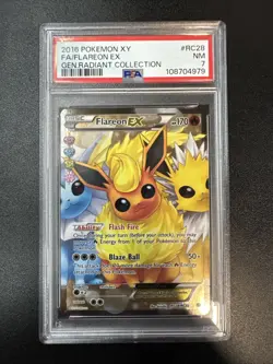 Pokemon TCG Flareon EX Full Art RC28/RC32 Generations Radiant Collection PSA 7 - Image 1