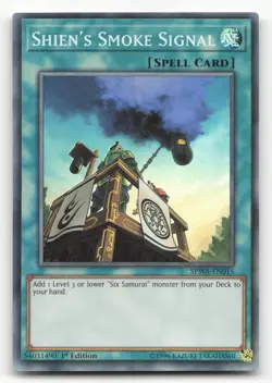 Yugioh Shien's Smoke Signal SPWA-EN015 Super Rare 1st Edition NM - Image 1