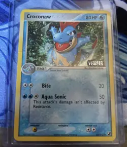 Pokemon Croconaw 38/115 Unseen Forces Reverse Holo Stamped (LP to MP) 2005 - Image 1