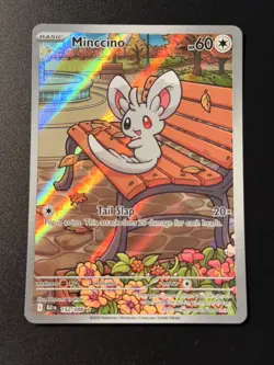 Pokemon TCG - Minccino - 152/086 - Illustration Rare - SV: Black Bolt - Image 1
