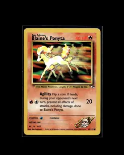 Blaine's Ponyta 63/132 C Gym Heroes PokemonWOTC 2000 EN LP - Image 1