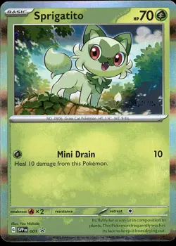Sprigatito 001 Holo Promo Scarlet & Violet Promo Pokemon Holo LP - Image 1