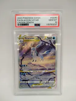 Pokemon Crown Zenith Promo- Glaceon VSTAR #GG40 Full Art - PSA 10 Gem Mint - Image 1