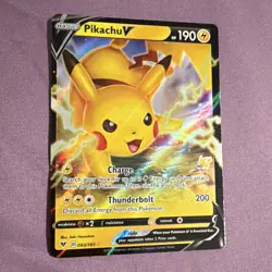 Pikachu V 043/185 SWSH04 Vivid Voltage Ultra Rare Holo English - Image 1