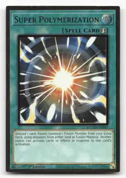 Yugioh Super Polymerization MAGO-EN047 Premium Gold Rare 1st Edition NM - Image 1