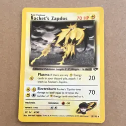 Wizards Gym Challenge Rocket's Zapdos 15/132 Holo Unlimited English 70 HP - Image 1