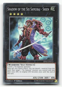 Yugioh Shadow of the Six Samurai - Shien SPWA-EN012 Super Rare 1st Edition NM - Image 1