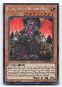 Yugioh Magical Musket Mastermind Zakiel SPWA-EN022 Secret Rare 1st Edition NM - Image 1