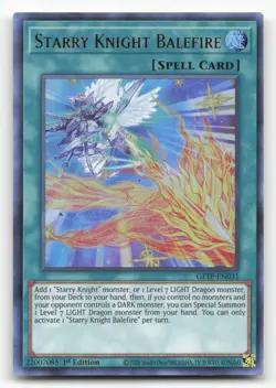 Yugioh Starry Knight Balefire GFTP-EN031 Ultra Rare 1st Edition NM - Image 1