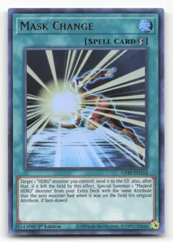 Yugioh Mask Change GFTP-EN112 Ultra Rare 1st Edition NM - Image 1