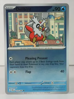 Delibird - reverse holo - ME: Chaos Rising #018 - POKEMON - NM - U Pick - Image 3