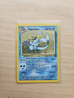 Vaporeon 12/64 Holo Rare Jungle Pokemon Unlimited Holo MP - Image 1