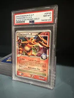 Charizard G Lv. X Black Star Promo Holo DP45 2009 Pokemon PSA 8 - Image 1